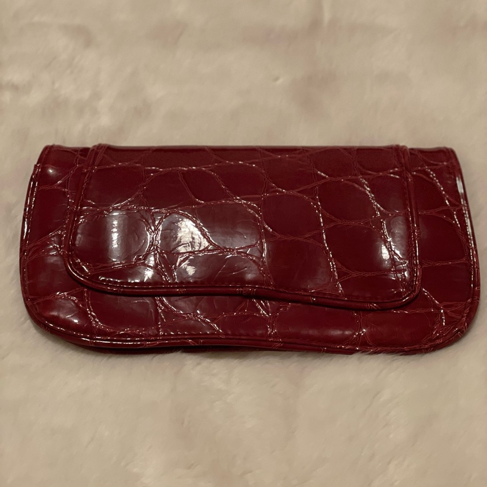 GIANNINI genuine faux leather crocodile clutch